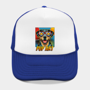 Pop Art Catahoula Leopard Dog Retro Dog Hat