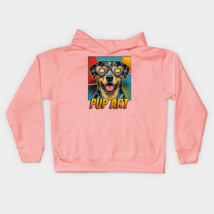 Pop Art Catahoula Leopard Dog Retro Dog Kids Hoodie