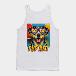 Pop Art Catahoula Leopard Dog Retro Dog Tank Top