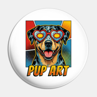 Pop Art Catahoula Leopard Dog Retro Dog Pin