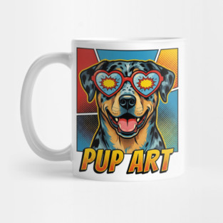 Pop Art Catahoula Leopard Dog Retro Dog Mug