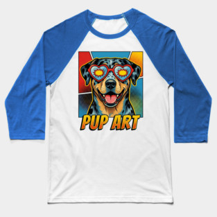 Pop Art Catahoula Leopard Dog Retro Dog Baseball T-Shirt