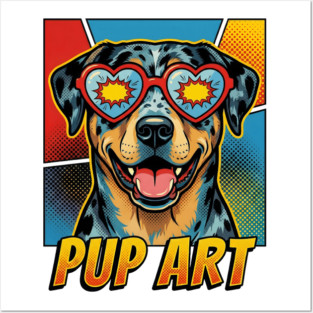 Pop Art Catahoula Leopard Dog Retro Dog Posters and Art