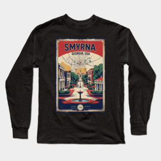 Smyrna Georgia USA Vintage Poster Tourism Travel Long Sleeve T-Shirt