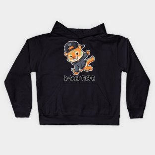 B-Boy Tiger T-Shirt | Hip-Hop Streetwear Animal Graphic Tee | Urban Breakdance Style Kids Hoodie