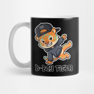 B-Boy Tiger T-Shirt | Hip-Hop Streetwear Animal Graphic Tee | Urban Breakdance Style Mug