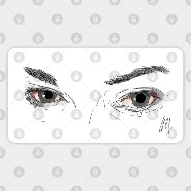 Behind the Wood'n Stare Sticker by 51Deesigns