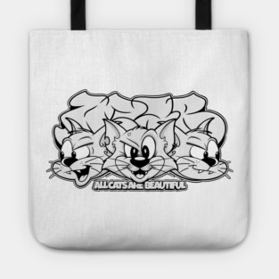 All Cats Are Beautiful - Pastel Graffiti Cat Tote