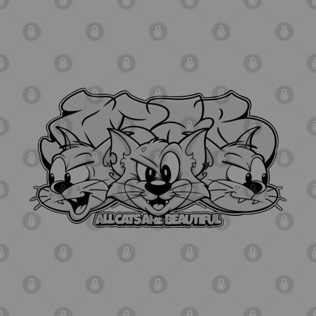 All Cats Are Beautiful - Pastel Graffiti Cat by Wrong