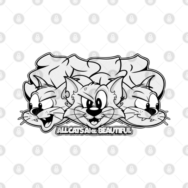 All Cats Are Beautiful - Pastel Graffiti Cat by Wrong