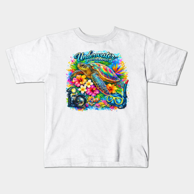 Underwater Photography Kids T-Shirt by CrazyGirl