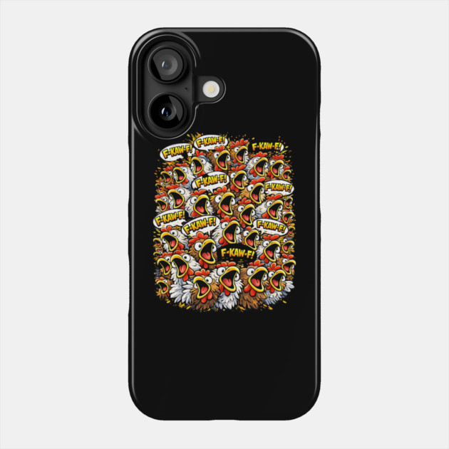 Chicken Attack Phone Case by CrazyGirl