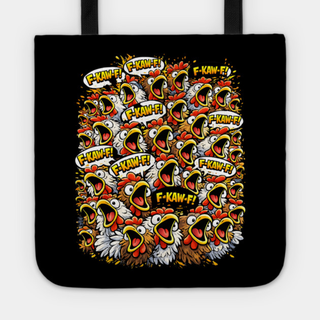 Chicken Attack Tote by CrazyGirl