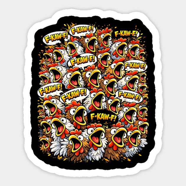 Chicken Attack Magnet by CrazyGirl