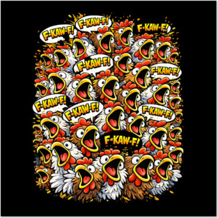 Chicken Attack Posters and Art