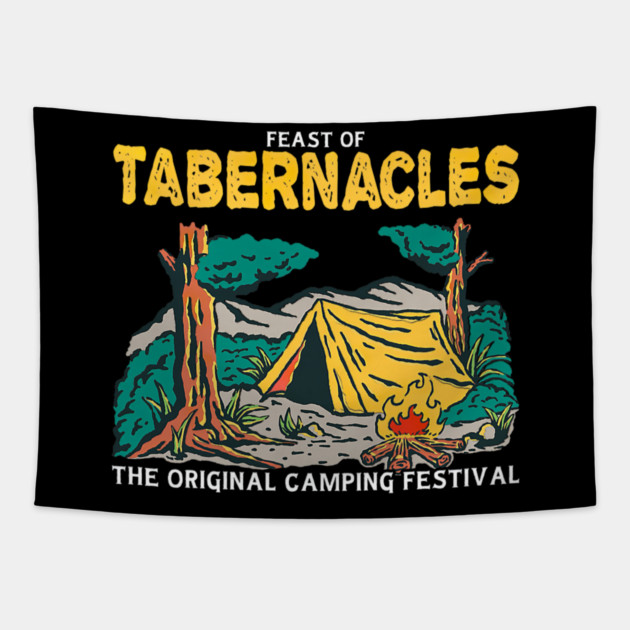 Feast of Tabernacles The Original Tent Revival Jewish Hebrew Tapestry by yangho