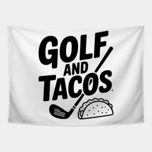 Golf and Tacos Tapestry