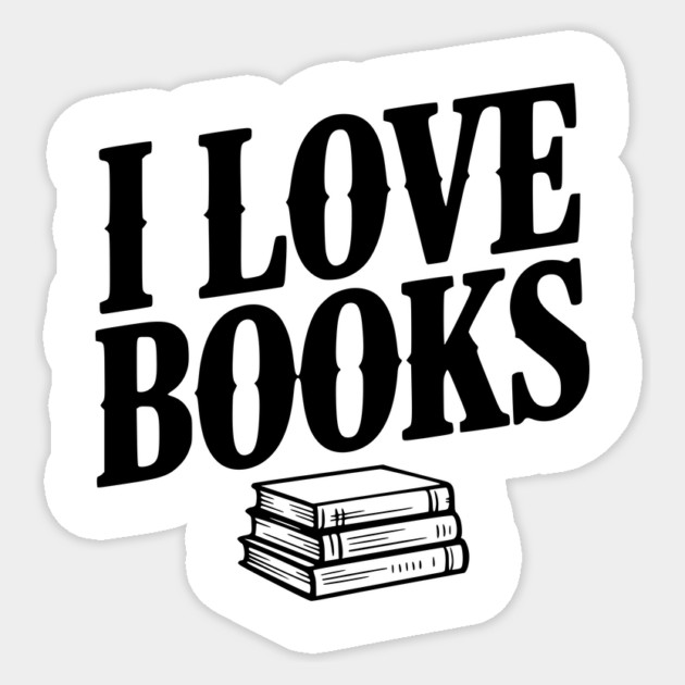 I Love Books Sticker by Frank Ring