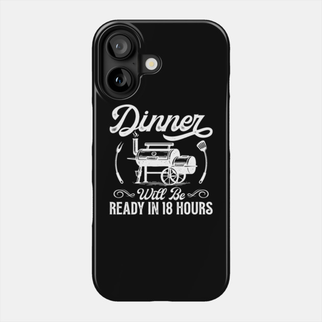 Funny BBQ Men Smoking Meat Smoker Grilling Barbecue Phone Case by yangho
