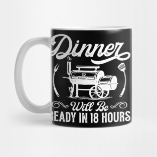 Funny BBQ Men Smoking Meat Smoker Grilling Barbecue Mug