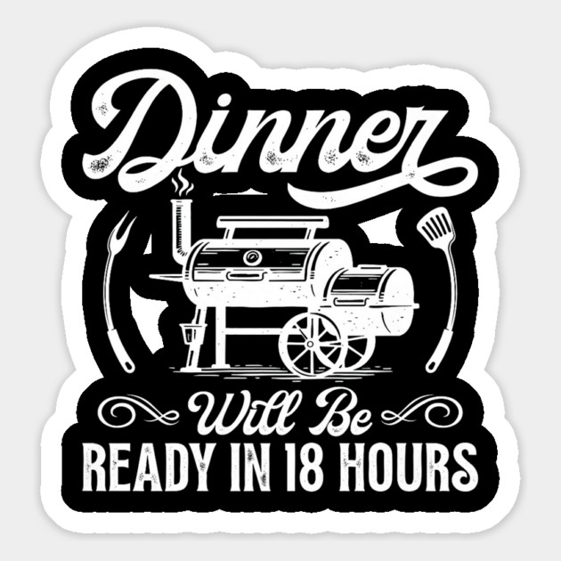 Funny BBQ Men Smoking Meat Smoker Grilling Barbecue Magnet by yangho