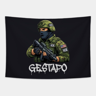 ICE Gestapo Tapestry