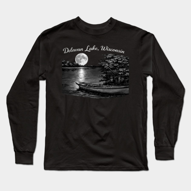 Delavan Lake Wisconsin Long Sleeve T-Shirt by CrazyGirl