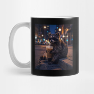 raccoon-drinking-iced-coffee Mug