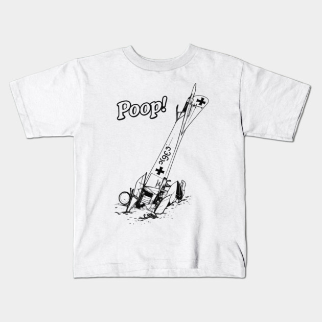 WW1 Plane crash Kids T-Shirt by CrazyGirl