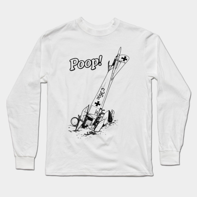 WW1 Plane crash Long Sleeve T-Shirt by CrazyGirl