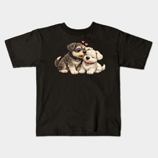 Puppy Love Kids T-Shirt by CrazyGirl