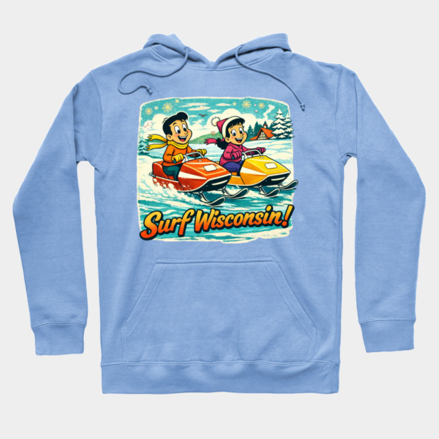 Surf Wisconsin Hoodie by CrazyGirl