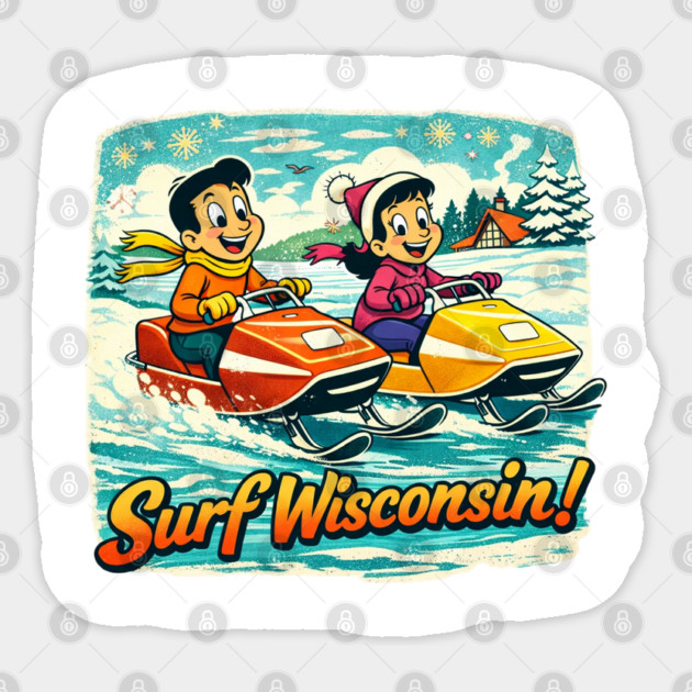 Surf Wisconsin Sticker by CrazyGirl