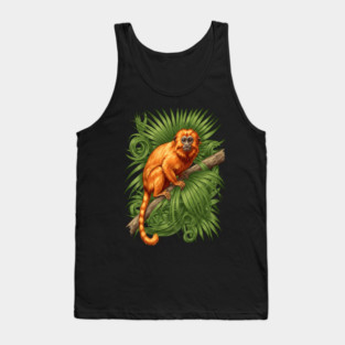 Golden Lion Tamarin Tropical Jungle Design Tank Top