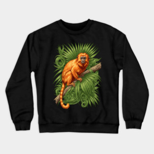 Golden Lion Tamarin Tropical Jungle Design Crewneck Sweatshirt