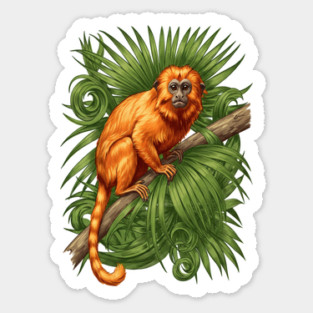Golden Lion Tamarin Tropical Jungle Design Sticker