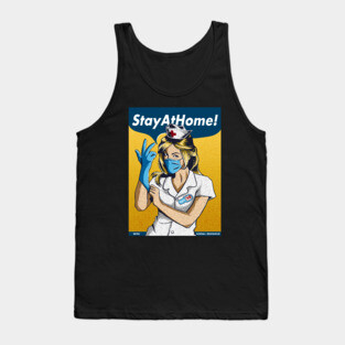 stayhome fight coronavirus Tank Top