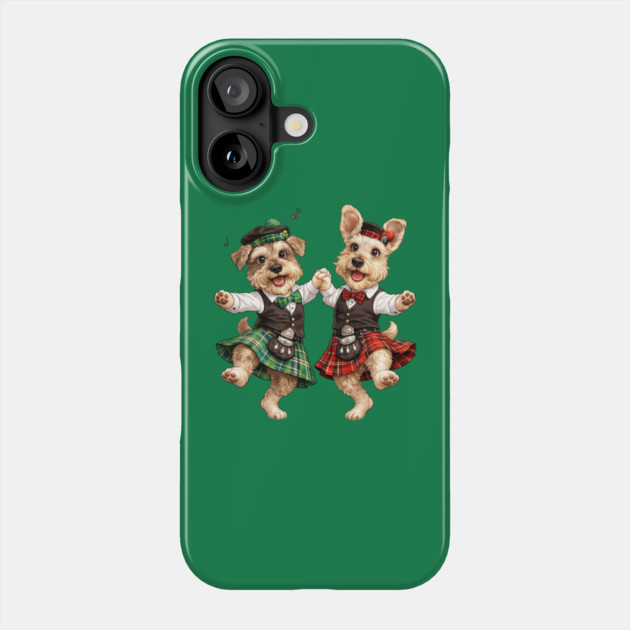Dancing Irish Dogs Phone Case by CrazyGirl