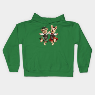 Dancing Irish Dogs Kids Hoodie