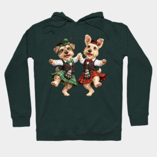 Dancing Irish Dogs Hoodie
