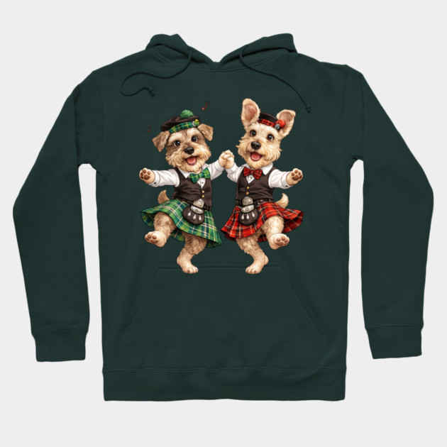 Dancing Irish Dogs Hoodie by CrazyGirl