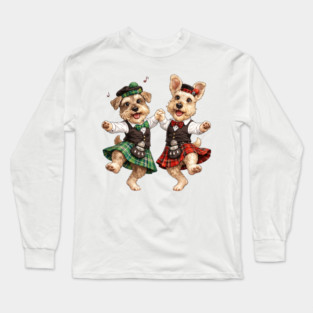 Dancing Irish Dogs Long Sleeve T-Shirt