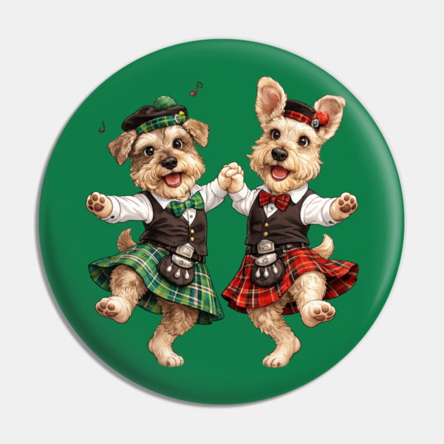 Dancing Irish Dogs Pin by CrazyGirl