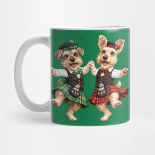 Dancing Irish Dogs Mug