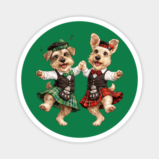 Dancing Irish Dogs Magnet by CrazyGirl