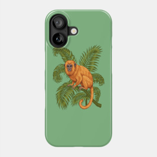 Golden Lion Tamarin Among Tropical Palms Phone Case