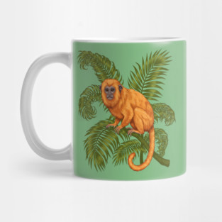 Golden Lion Tamarin Among Tropical Palms Mug