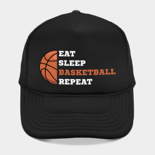 eat-sleep-basketball-repeat Hat