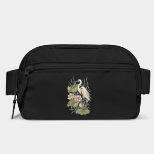 Great Egret with Lotus Flowers Bag