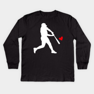 valentines-day-baseball Kids Long Sleeve T-Shirt